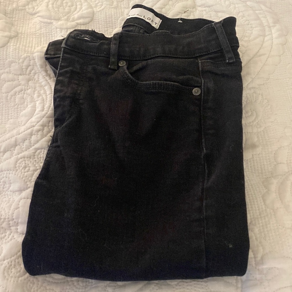 Loft size 4 petite black skinny jeans